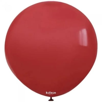 Кръгъл тъмночервен балон пастел Deep red Kalisan, 48 см, пакет 25 броя