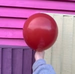 Кръгъл тъмночервен балон пастел Deep red Kalisan, 48 см, пакет 25 броя