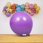 Кръгъл балон пастел лавандула Retro Lavender Kalisan 48 см, 1 брой