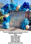 Кръгли балони светлосин пастел 48 см Retro Blue Glass Kalisan, пакет 25 броя