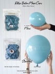 Кръгли балони светлосин пастел 48 см Retro Blue Glass Kalisan, пакет 25 броя